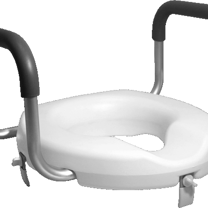 3/4 view of 3" Raised Toilet Seat