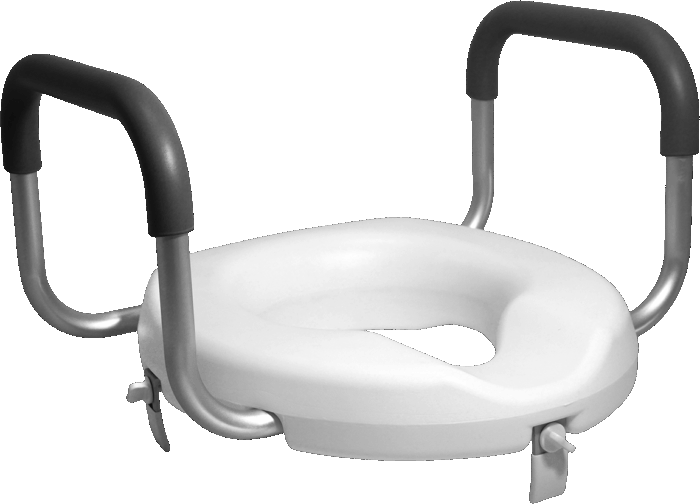 3/4 view of 3" Raised Toilet Seat